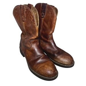 Georgia Boot Farm & Rancher Mens Brown Leather Work Boots Size 11 D Western